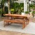 3-Piece Extendable Outdoor Patio Dining Set - Brown Perspective: back