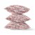 Lily Garden Stripes Broadcloth Blown And Closed Pillow In Red White Perspective: back