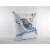 Perched Robin Double Sided Suede Pillow, Zippered, Purple On White Perspective: back