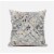 Fall Patch Snowflowers Throw Fabric Pillow in Dark Green Cream 18x18 Perspective: back