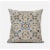 Jahan Paisley Faux Suede Throw Fabric Pillow in Green Peach Yellow 16x16 Perspective: back