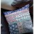 Flower Castle Patchwork Suede Zippered Pillow W Insert In Blue And Pink Perspective: back