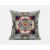 Pastel Floral Squares Suede Blown And Closed Pillow Muted Green Indigo Hot Pink Perspective: back