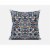 Clover Leaf Floral Suede Zippered Pillow With Insert Blue Orange Perspective: back