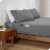 Bare Home Microfiber Dual-Pocket Fitted Sheet - Grey, Twin XL Perspective: back