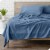 Bare Home Twin Cotton Flannel Sheet Set - Coronet Blue Perspective: back