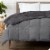 Bare Home Reversible Down Alternative Comforter - Grey/Forged Iron Grey, Full Perspective: back