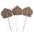 Plaid Bunny Bottoms Stakes - Three Garden Stakes 23.5 Inch, Metal - Garden E21035 Perspective: back