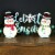 Round Top Collection Snowman Centerpiece Metal Christmas Let It Snow C21074 Perspective: back