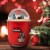 House of Velas Christmas Jar Candle Snow Globe Tinsel Tidings Perspective: back