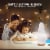 Selenite Crystal Lamp, Includes Wooden Base, USB Cable & LED Light - 8 inch Perspective: back