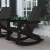 Poly Resin Wood Rocking Adirondack Chair In Black Perspective: back