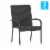 Maxim Set of 2 Stackable Indoor/Outdoor Wicker Dining Chairs with Arms - Fade & Weather-Re Perspective: back