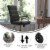 Camilia Mid-Back Black LeatherSoft Executive Swivel Office Chair with Gold Frame, Arms, an Perspective: back