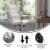 Camilia Mid-Back White LeatherSoft Executive Swivel Office Chair with Gold Frame, Arms, an Perspective: back