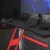 Fisher Black Mega Size Extended Gaming Mouse Pad with Anti-Slip Rubber Base and Micro Weav Perspective: back