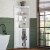 RiverRidge Monroe Tall Transitional Wood Corner Cabinet in White Perspective: back