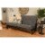 Kodiak Furniture Full-size Futon Cover in Handwoven Smoke Gray Fabric Perspective: back