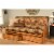 Kodiak Furniture Monterey Butternut Storage Sofa and Multi-Color Fabric Mattress Perspective: back