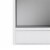 Partical Board Element Tall Narrow 5 Shelf Bookcase in White-Tvilum Perspective: back