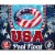 Playtek PT8029 USA American Flag Tube Ring Inflatable Pool Float Perspective: back