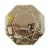 CHLOE's Reflection Contemporary-Style Octagon Golden Finish Wall Mirror 30 Tall Perspective: back