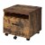 Wooden File Cabinet With Open Compartment And Drawer, Oak Brown And Black- Saltoro Sherpi Perspective: back