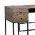 Desk, Rustic Oak & Black Perspective: back