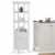 Simpli Home Avington Contemporary Wooden Bath Storage Tower in Pure White Perspective: back