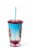 Marvel Thor God Of Thunder Plastic Tumbler Cup Lid & Straw | Holds 19 Ounces Perspective: back