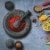 HealthSmart 4-piece Granite Molcajete Set, Mortar & Pestle with 2 Spice Containers Perspective: back