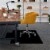 36  x 48  PVC Lipped Chair Mat in Black Perspective: back