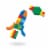 Toys by People® - Go Go Blocks™ - Go Go Play Set 31 pc Magnetic Blocks Perspective: back