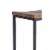Iron Base Counter Height Stool with Wooden Saddle Seat, Brown and Black- Saltoro Sherpi Perspective: back