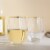 Gilded Stemless Wine Glass Set by Twine Perspective: back