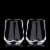 True Pinnacle Faceted Wine Glasses Set of 2 Perspective: back