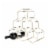 Gold Geo Counter Top Wine Rack by Viski® Perspective: back