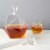 Viski 5404 40 oz Raye Faceted Crystal Liquor Decanter, Clear Perspective: back