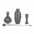 Viski Gunmetal Mixologist Barware Set Perspective: back