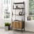 Walker Edison 72 Industrial Modern Ladder Bookcase in Reclaimed Barnwood Perspective: back