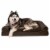 FurHaven Plush & Suede Memory Sofa Dog Bed|Jumbo, Espresso Perspective: back