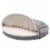 FurHaven Faux Sheepskin Snuggery Gel Top Foam Pet Bed | 44 , Gray Perspective: back