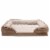 FurHaven Velvet Waves Perfect Comfort Orthopedic Sofa Bed | Jumbo, Brownstone Perspective: back