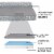 FurHaven Plush Fur & Almond Print Cooling Gel Top Deluxe Chaise Dog Bed - Jumbo Plus, Gray Perspective: back