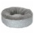Plush & Diamond Print Calming Donut Dog Bed - Small, Gray Perspective: back