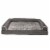 FurHaven Luxe Fur & Performance Linen Full Support Sofa Bed Sofa Bed|Jumbo, Charcoal Perspective: back