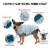Flex-Fit Reversible Two-Tone Fur Dog Coat - Extra Large, Marine Blue Perspective: back