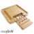Bamboo Cheese Board & Knife Gift Set, Charcuterie Serving Tray Perspective: back