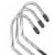 20 Open-Ended Pants Hangers, Non-Slip for Slacks, Jeans, Skirts Perspective: back