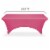6' Rectangular Spandex Fitted Tablecloth - Fuchsia by Lann's Linens Perspective: back